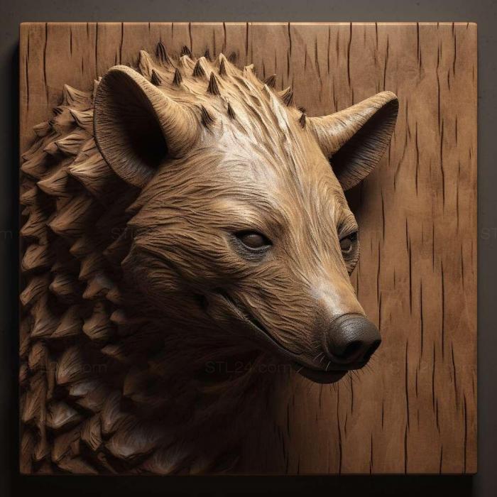 Nature and animals (hyena 3, NATURE_6263) 3D models for cnc